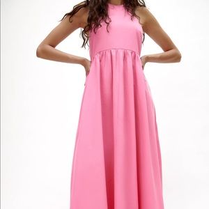 Zara Poplin Halter Dress